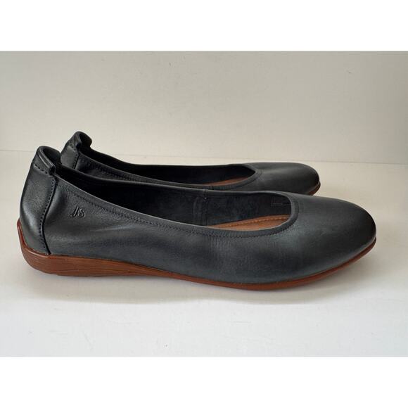 Josef Seibel Women’s Leather Flats EU40 Black Ballet Slip-On Comfort Shoes - Picture 5 of 9